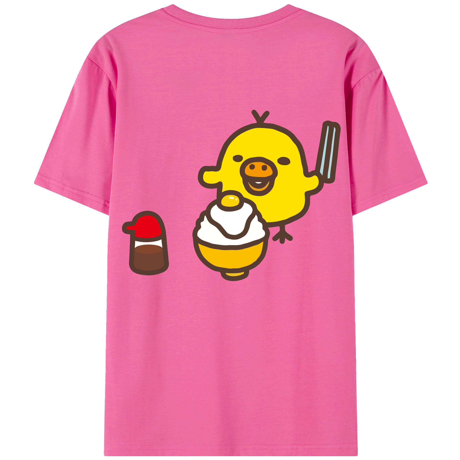 （画像用） リラックマ リラックマ キイロイトリ Rilakkuma Korilakkuma Kiiroitori レディース半袖Tシャツ(バックプリント)